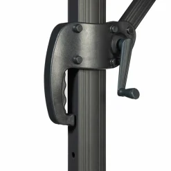 IDMarket Parasol déporté rotatif 3x4 m taupe