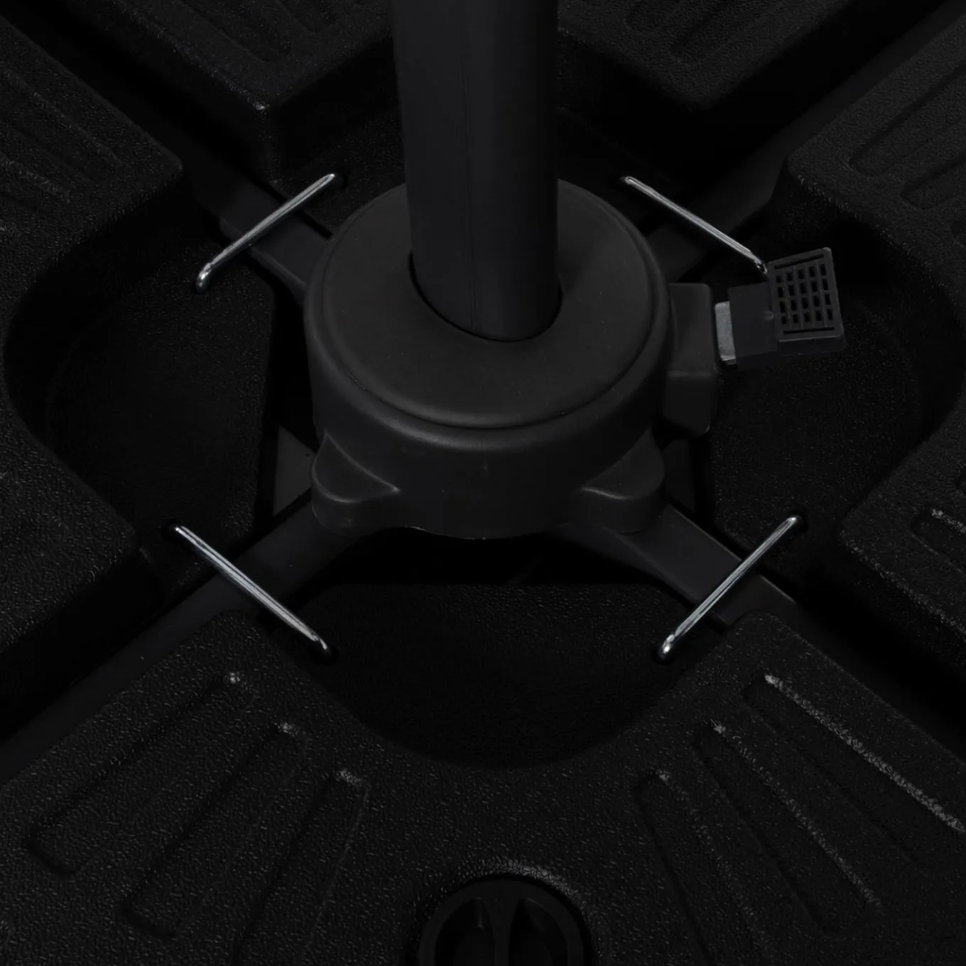 IDMarket Parasol déporté 3x4 m gris* Parasols