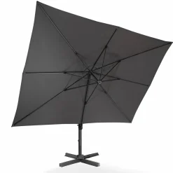 IDMarket Parasol rectangulaire déporté 3x4 m gris* Parasols
