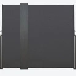IDMarket Paravent double rétractable 180 x 800 cm gris anthracite* Paravents Extérieurs