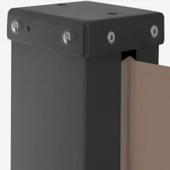 IDMarket Paravent enroulable taupe 400 x 160 cm* Paravents Extérieurs