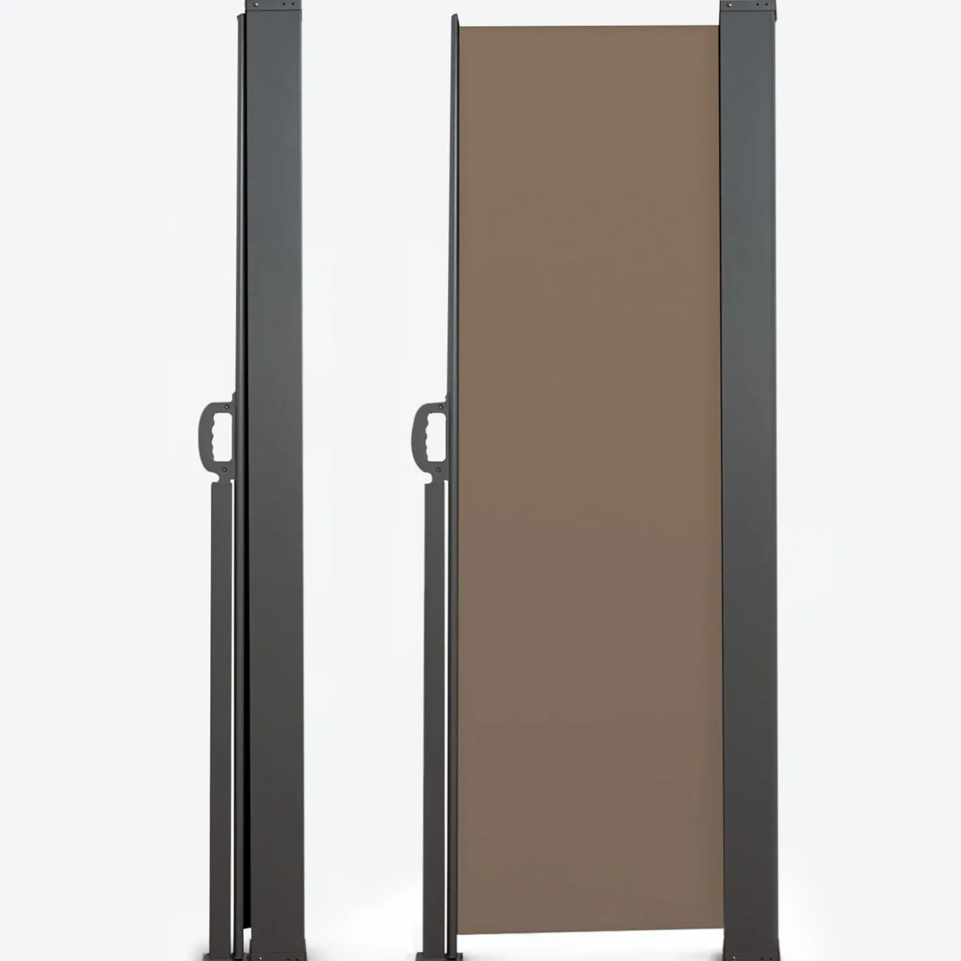 IDMarket Paravent enroulable taupe 400 x 160 cm* Paravents Extérieurs