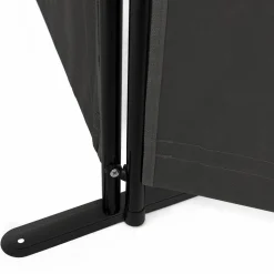 IDMarket Paravent extérieur / intérieur sur pieds 3 panneaux gris anthracite* Paravents Extérieurs