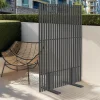 IDMarket Paravent extérieur ajouré 150x80 cm claustra extérieur gris anthracite* Paravents Extérieurs|Panneaux Occultants