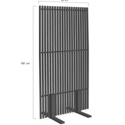 IDMarket Paravent extérieur ajouré 150x80 cm claustra extérieur gris anthracite* Paravents Extérieurs|Panneaux Occultants