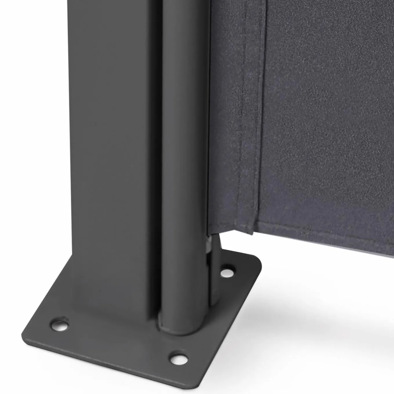 IDMarket Paravent rétractable double gris anthracite* Paravents Extérieurs