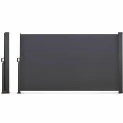 IDMarket Paravent rétractable extérieur 180 x 500 cm gris anthracite* Paravents Extérieurs