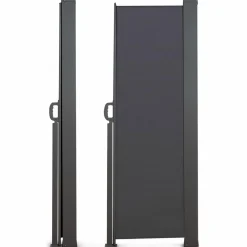 IDMarket Paravent rétractable extérieur 180 x 500 cm gris anthracite* Paravents Extérieurs