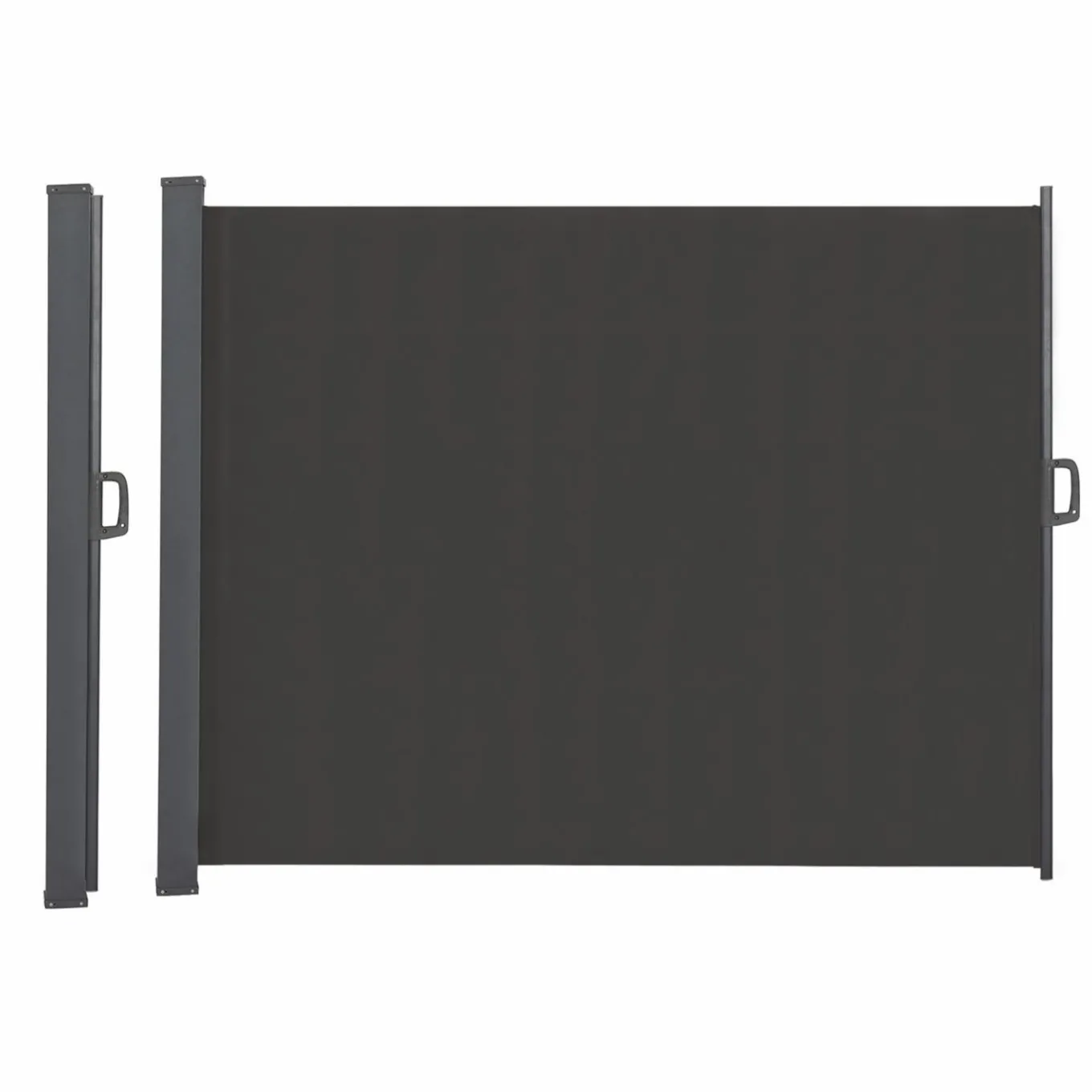 IDMarket Paravent rétractable 5x2m gris anthracite* Paravents Extérieurs