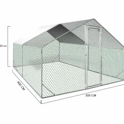 IDMarket Parc à poule grillagé* Volières Et Enclos