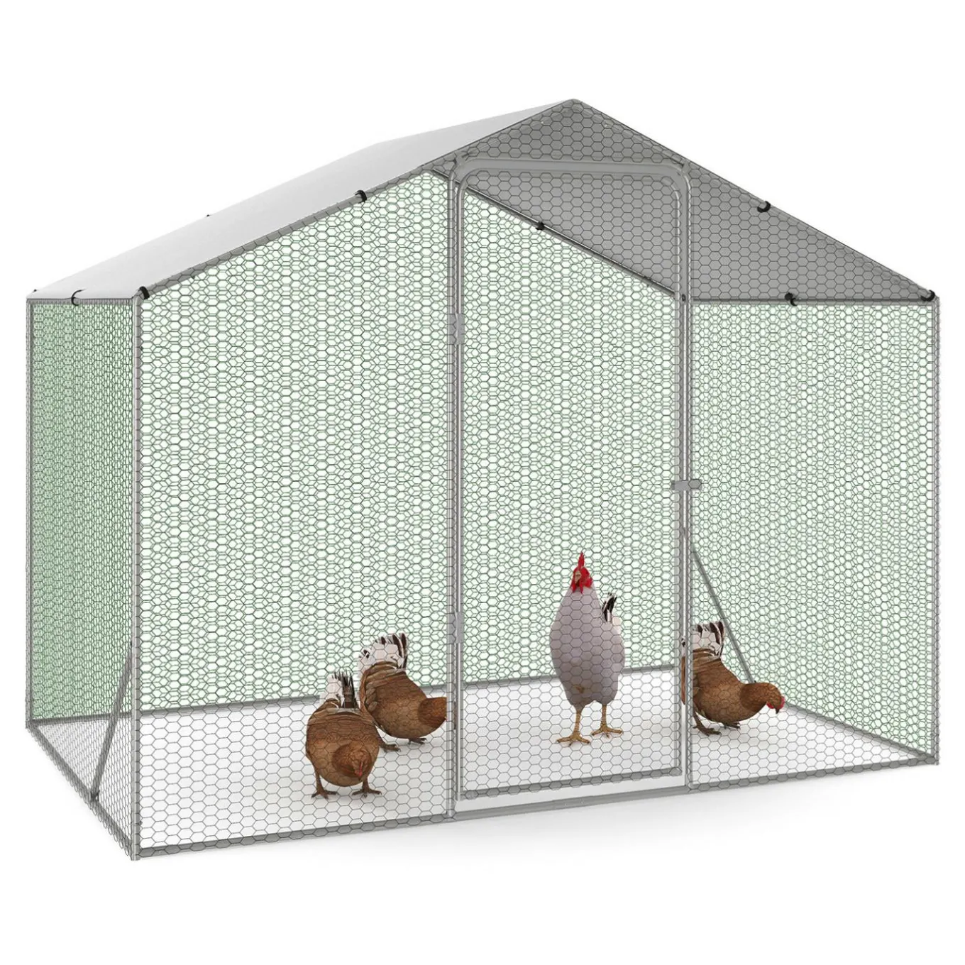 IDMarket Parc à poules grillagé 3 m²* Volières Et Enclos
