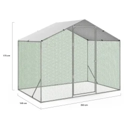 IDMarket Parc à poules grillagé 3 m²* Volières Et Enclos