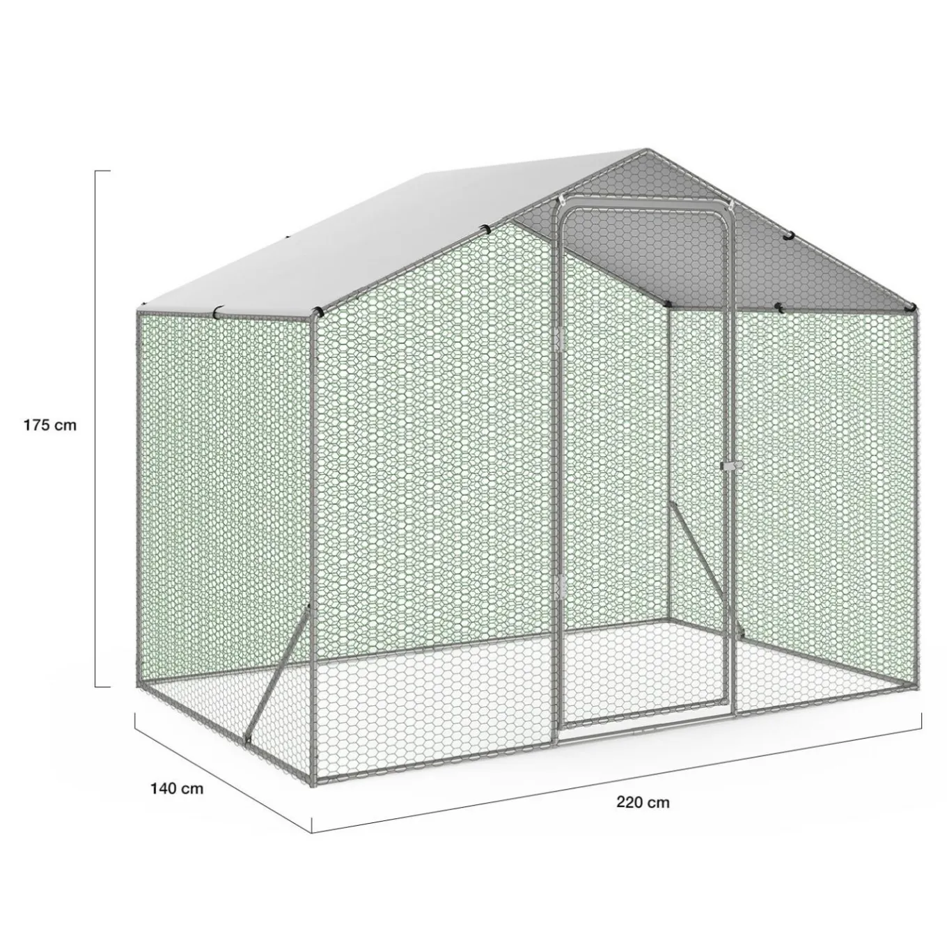 IDMarket Parc à poules grillagé 3 m²* Volières Et Enclos