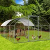 IDMarket Parc à poules grillagé 15 m²* Volières Et Enclos