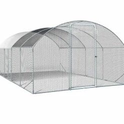 IDMarket Parc à poules grillagé 15 m²* Volières Et Enclos