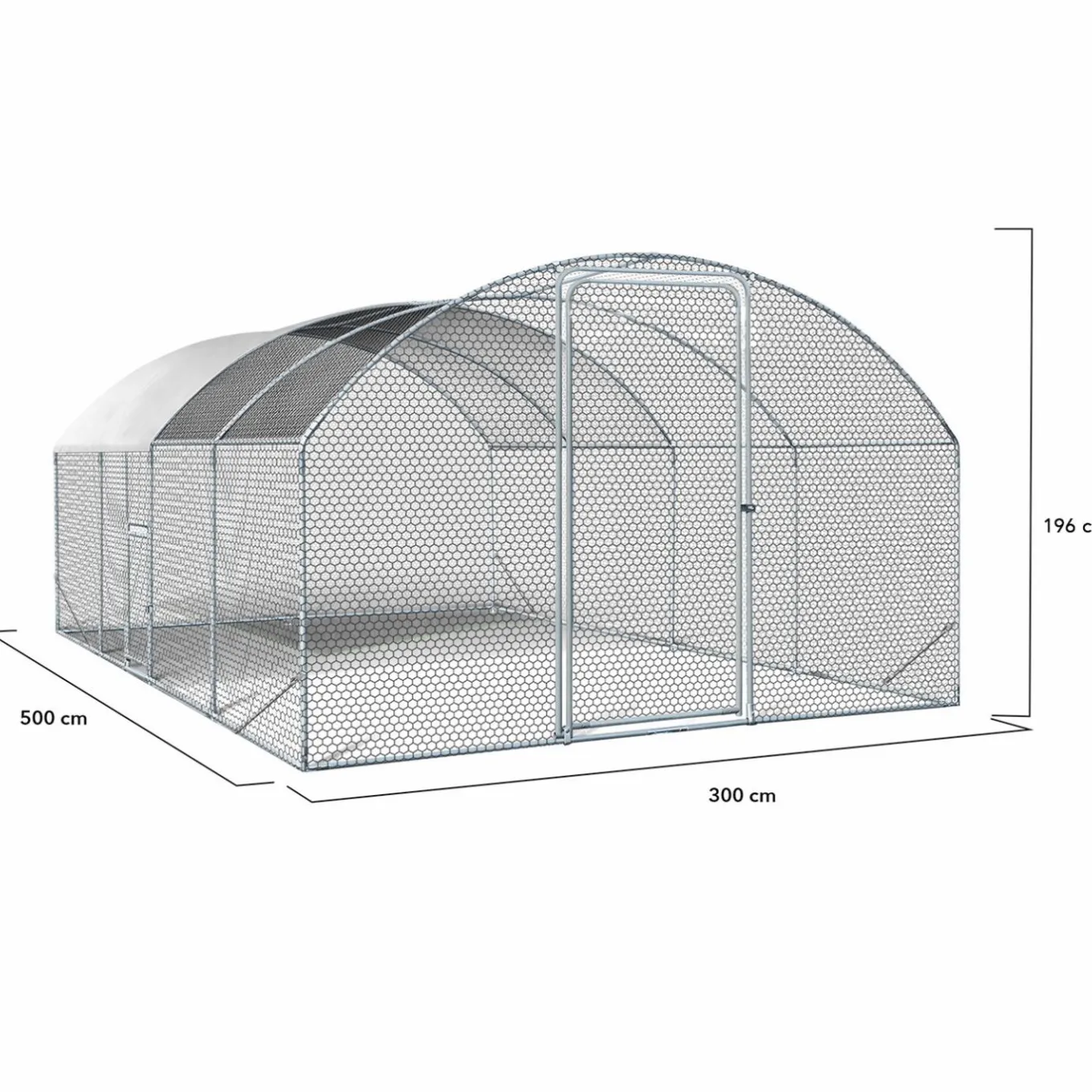 IDMarket Parc à poules grillagé 15 m²* Volières Et Enclos
