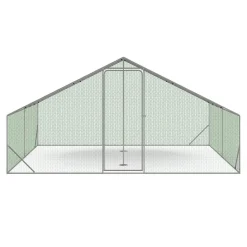 IDMarket Parc à poules grillagé 16 m²* Volières Et Enclos