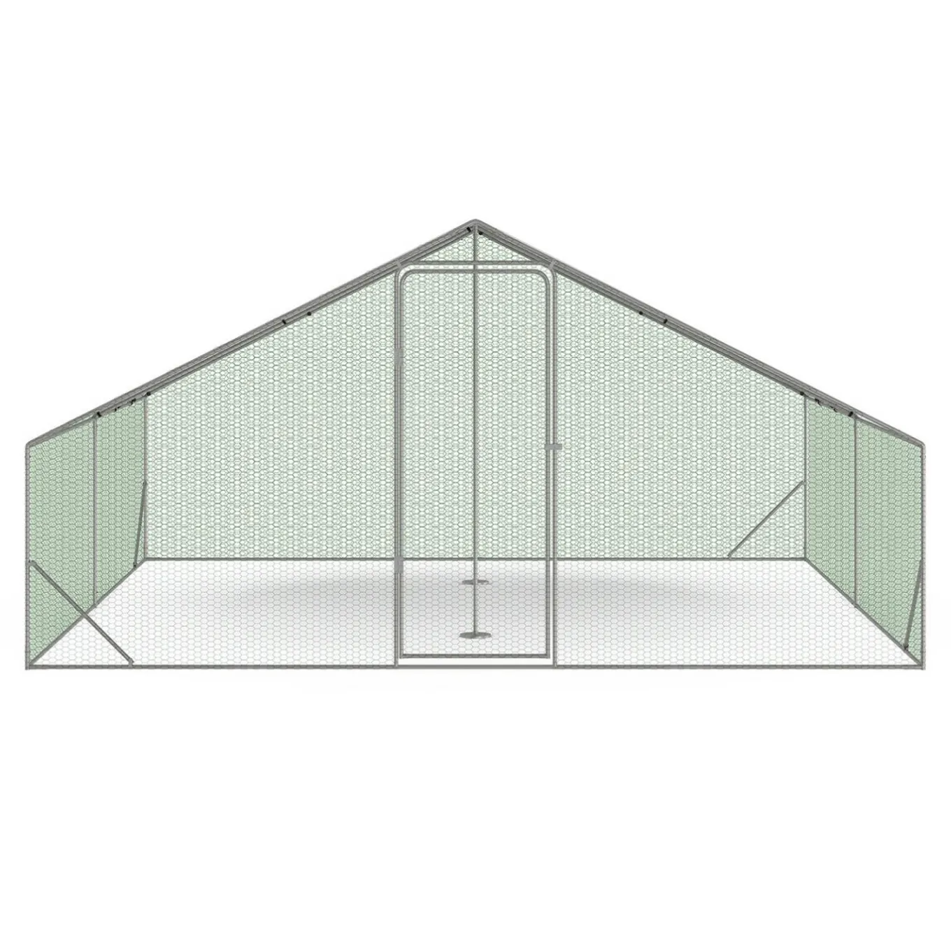IDMarket Parc à poules grillagé 16 m²* Volières Et Enclos