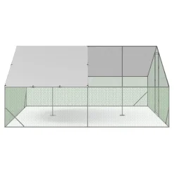 IDMarket Parc à poules grillagé 16 m²* Volières Et Enclos