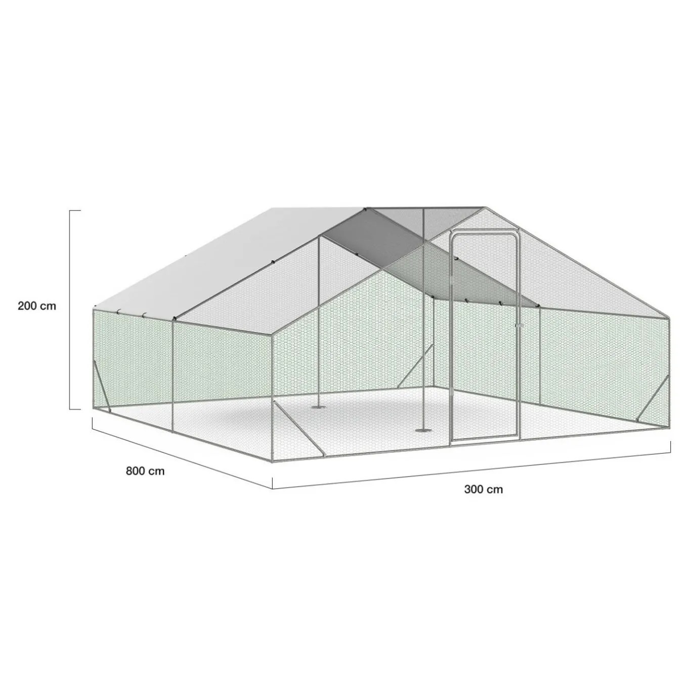 IDMarket Parc à poules grillagé 16 m²* Volières Et Enclos