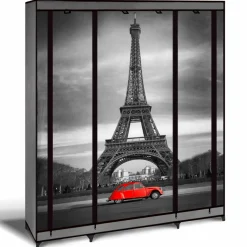 IDMarket Penderie d'appoint en tissu imprimé* Rangement Et Accessoires|Chambre Complète Adulte