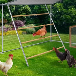 IDMarket Perchoir poule 4 niveaux en bois* Accessoires Poulailler|Volières Et Enclos