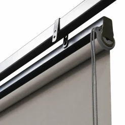 IDMarket Pergola acier lames orientables 3x4m avec 4 stores taupe* Tonnelles De Jardin|Pergolas