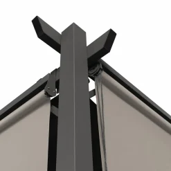 IDMarket Pergola au toit rétractable avec 6 stores coloris taupe* Tonnelles De Jardin|Pergolas