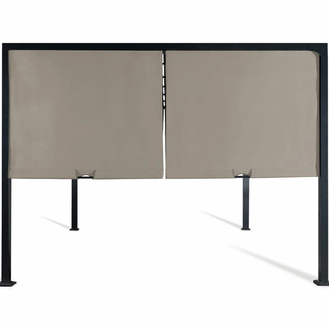 IDMarket Pergola avec rideaux coulissants taupe 3x4m* Tonnelles De Jardin|Pergolas