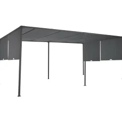 IDMarket Pergola avec rideaux coulissants gris anthracite 3x6m* Tonnelles De Jardin|Pergolas