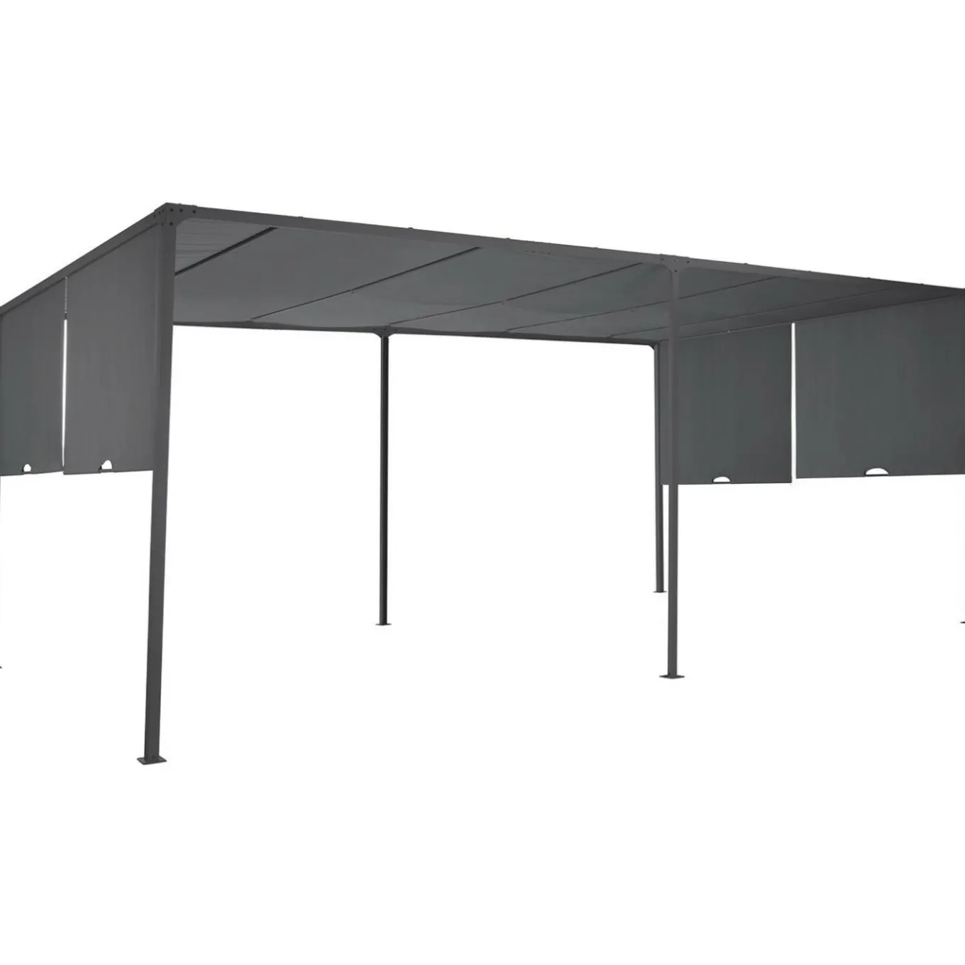 IDMarket Pergola avec rideaux coulissants gris anthracite 3x6m* Tonnelles De Jardin|Pergolas