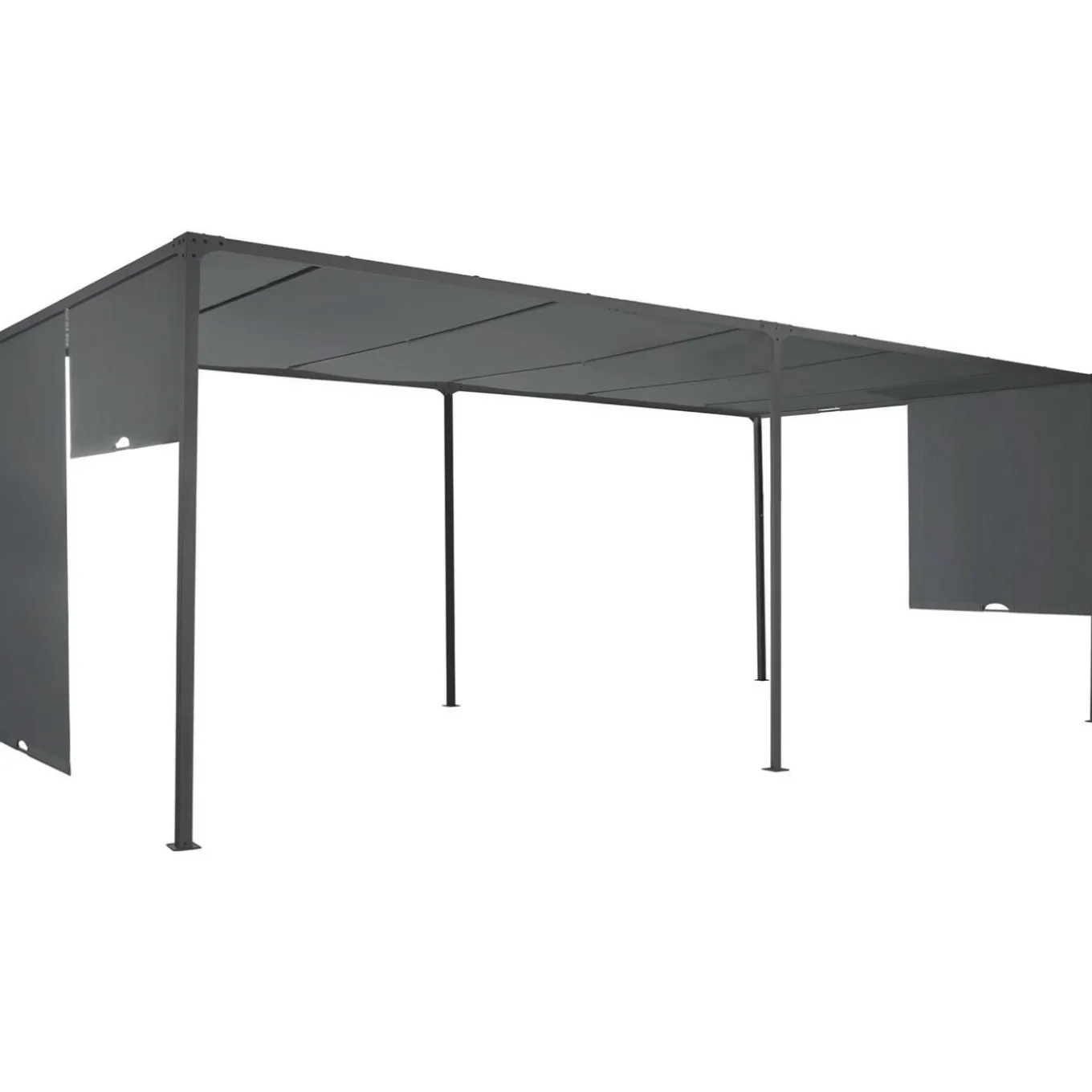 IDMarket Pergola avec rideaux coulissants gris anthracite 3x6m* Tonnelles De Jardin|Pergolas