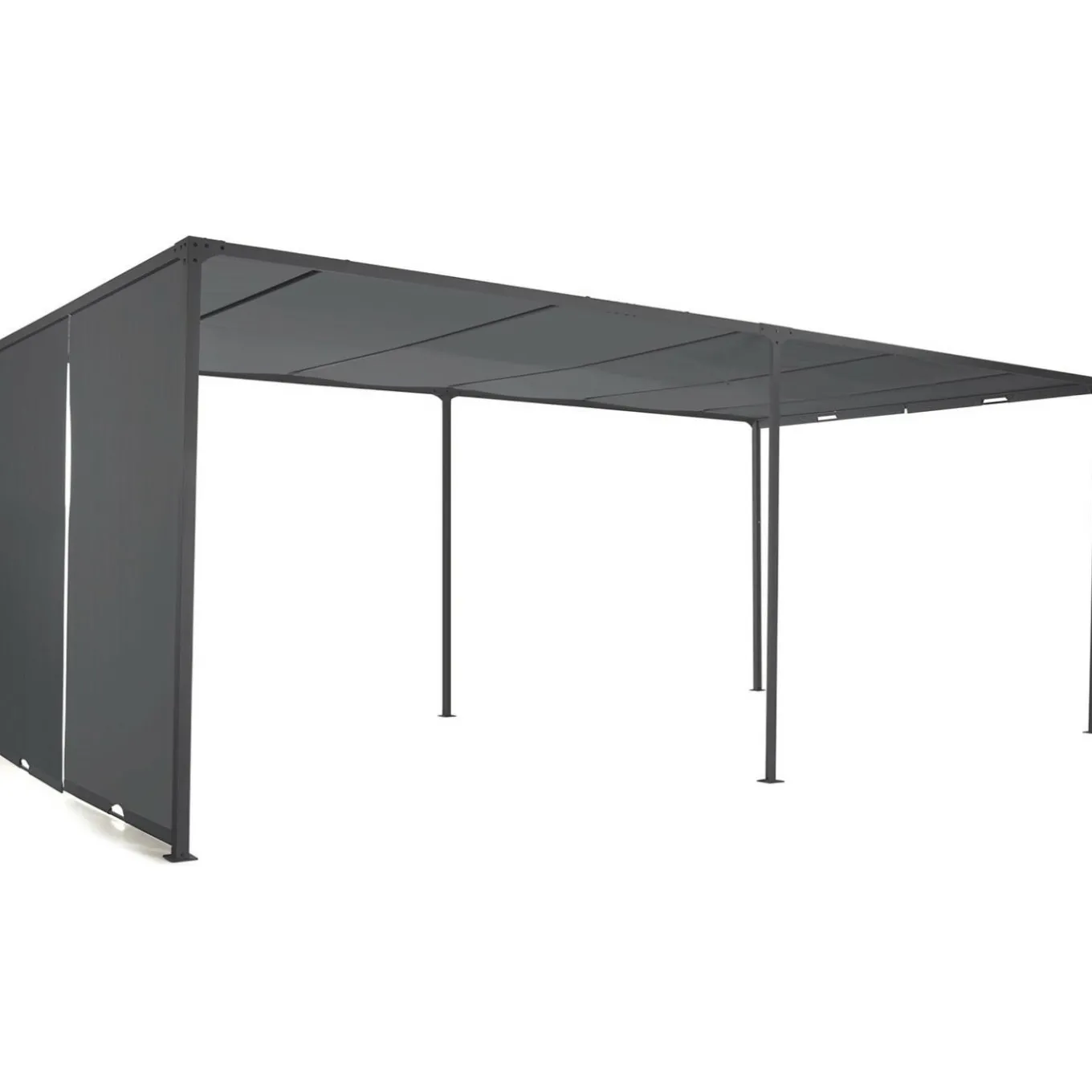 IDMarket Pergola avec rideaux coulissants gris anthracite 3x6m* Tonnelles De Jardin|Pergolas