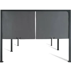 IDMarket Pergola avec rideaux coulissants gris anthracite 3x6m* Tonnelles De Jardin|Pergolas
