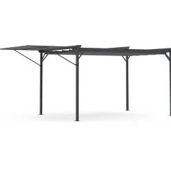 IDMarket Pergola gris anthracite 3x4M avec auvent et toit réglable* Tonnelles De Jardin|Pergolas
