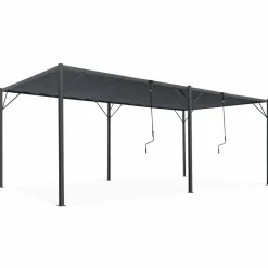 IDMarket Pergola lames orientables gris anthracite 3x6m* Tonnelles De Jardin|Pergolas