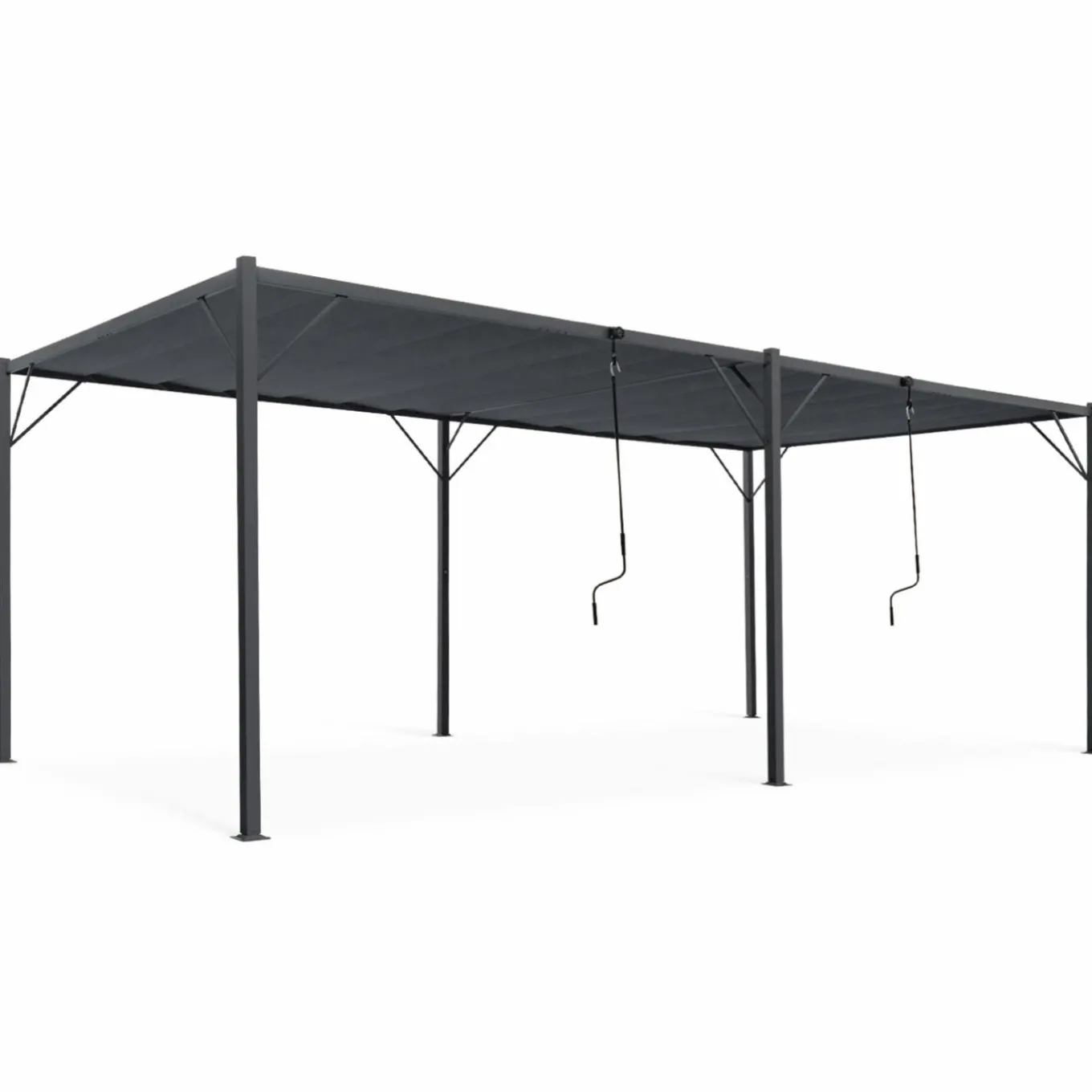 IDMarket Pergola lames orientables gris anthracite 3x6m* Tonnelles De Jardin|Pergolas
