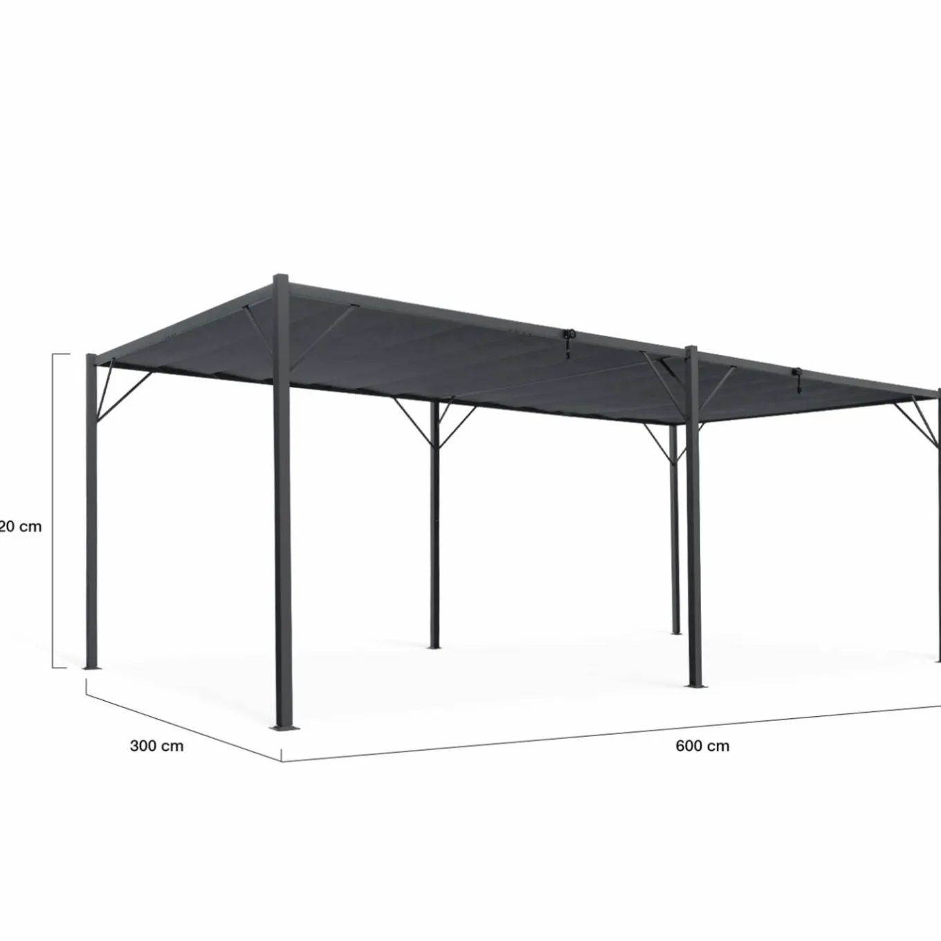 IDMarket Pergola lames orientables gris anthracite 3x6m* Tonnelles De Jardin|Pergolas