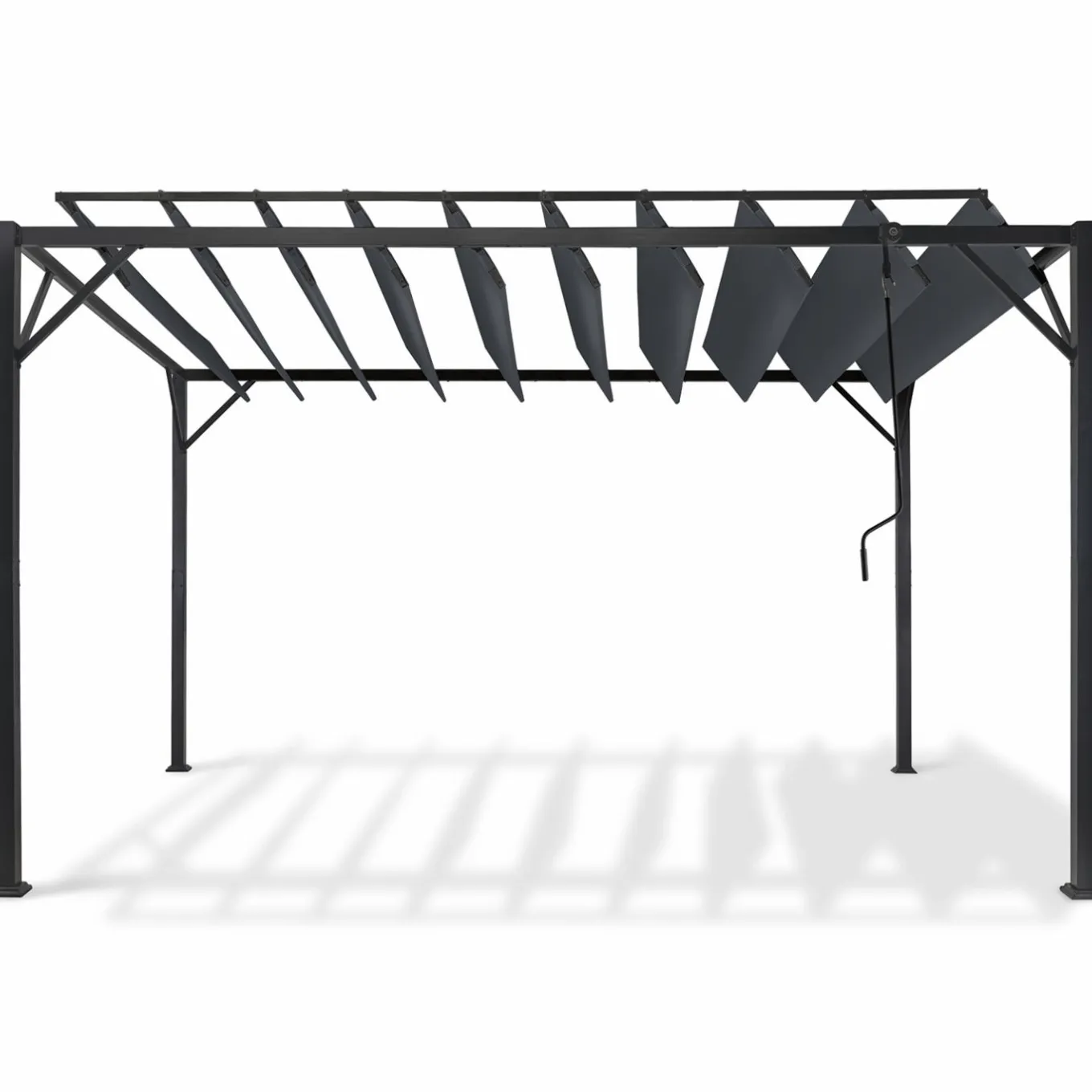 IDMarket Pergola lames orientables gris anthracite* Tonnelles De Jardin|Pergolas