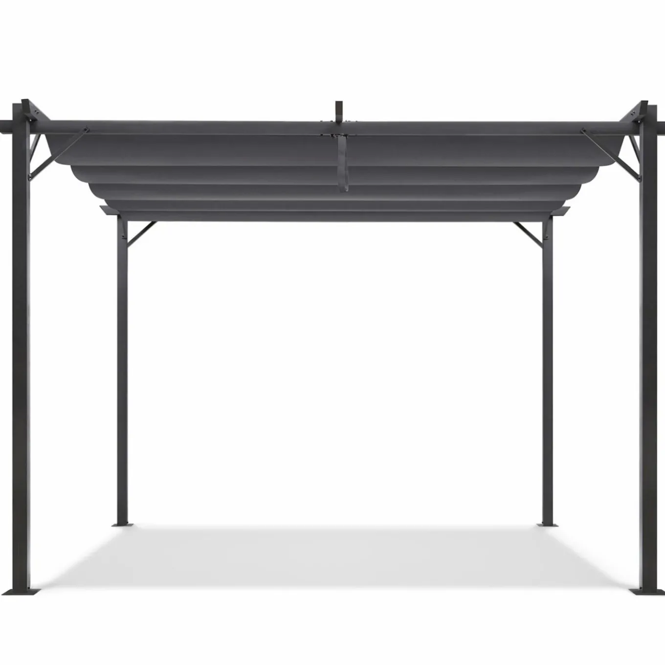 IDMarket Pergola toit rétractable gris 3x4 M* Tonnelles De Jardin|Pergolas