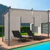 IDMarket Pergola toit rétractable taupe et stores enrouleurs* Tonnelles De Jardin|Pergolas