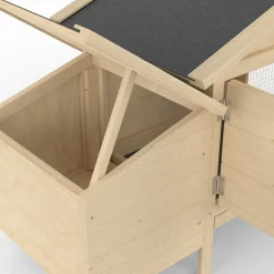 IDMarket Petit poulailler en bois pour 2 poules avec enclos et pondoir sur pilotis* Poulaillers