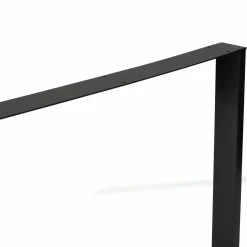 IDMarket Pieds de table carrés en métal noir design industriel* Décoration Et Accessoires|Pieds De Table
