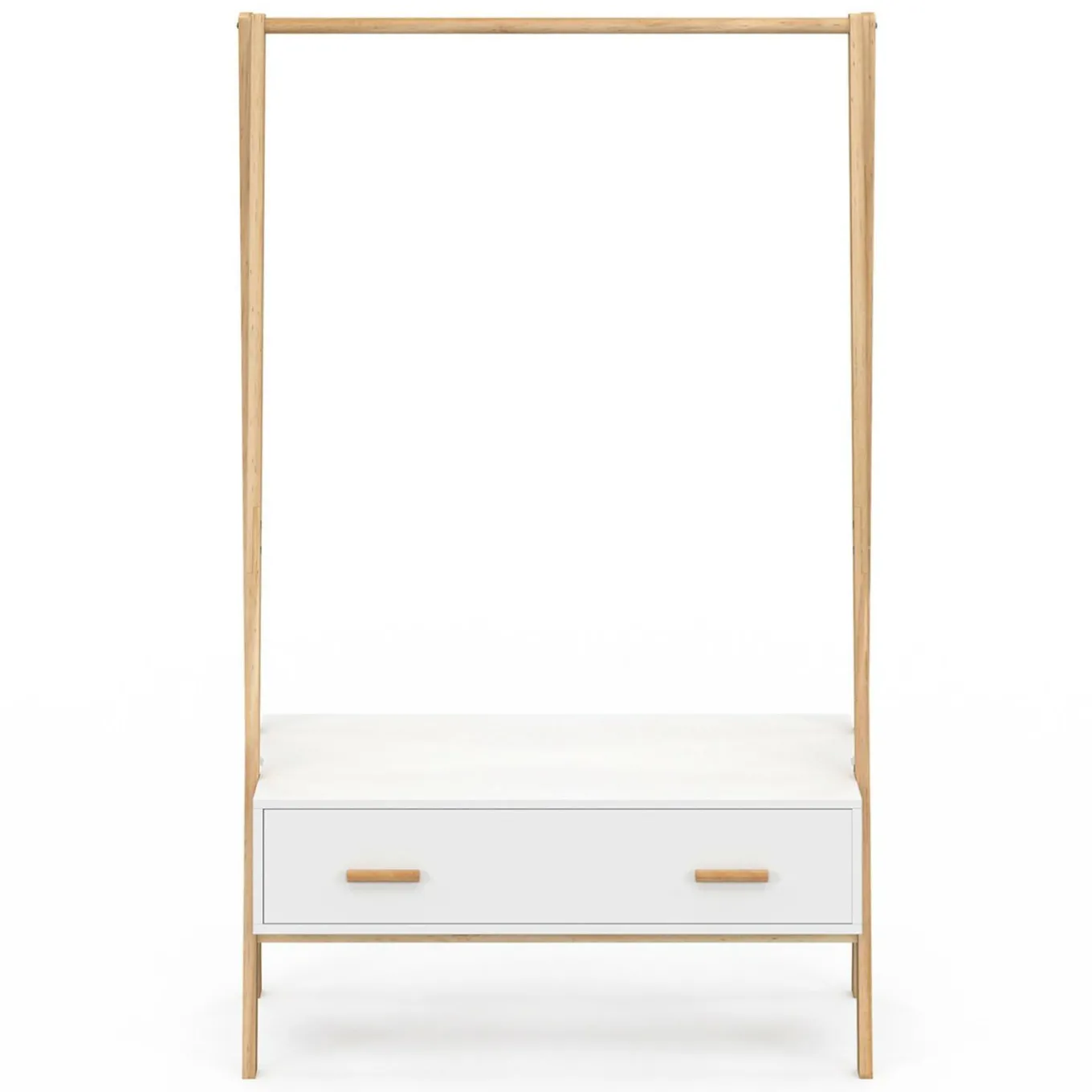 IDMarket Portant enfant tipi avec 1 porte blanc et bois 130 cm*Enfant Meubles Blancs|Meubles En Bois