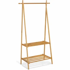 IDMarket Portant vêtements en bambou* Meubles Hauts|Collection Agencement Magasin