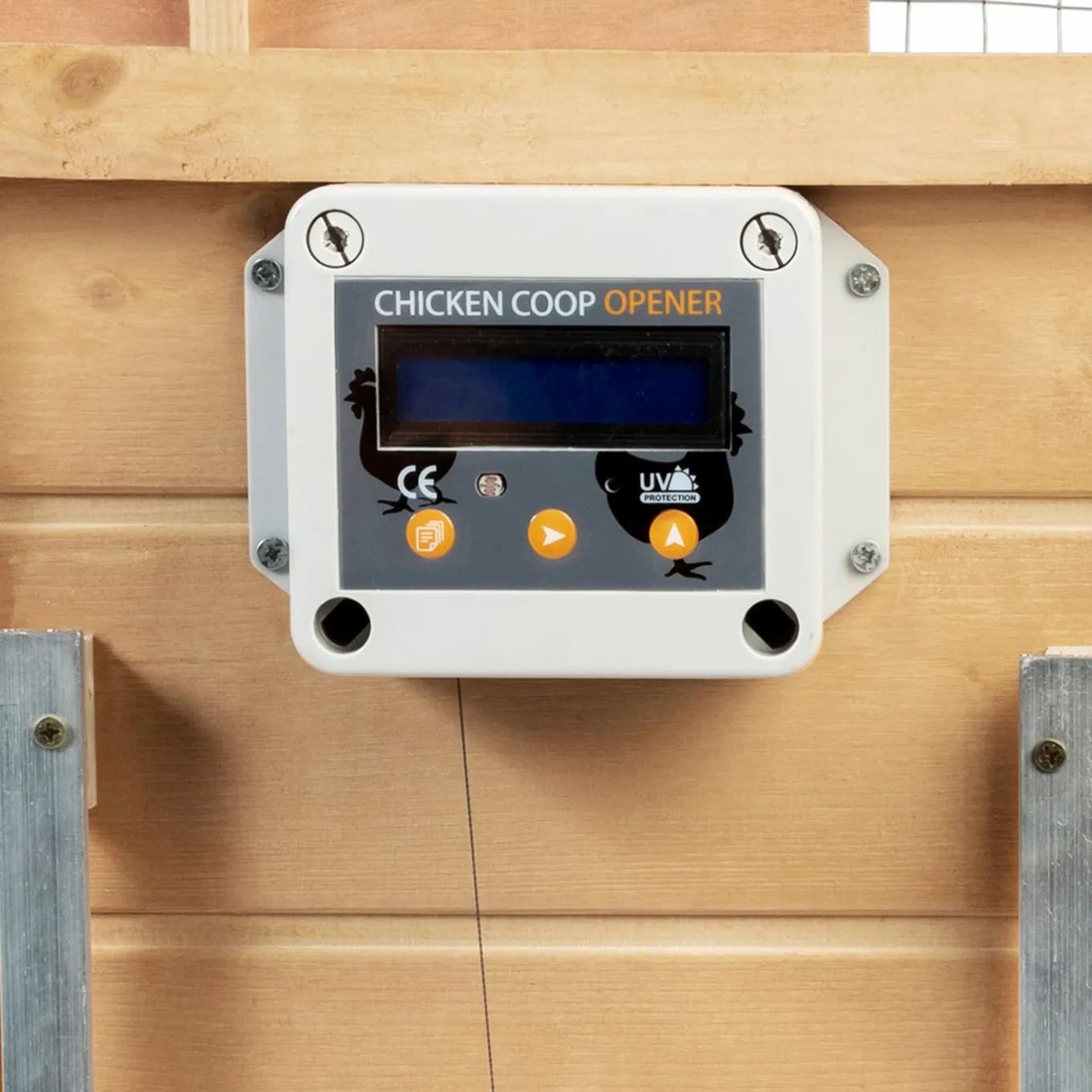 IDMarket Porte automatique pour poulailler en aluminium* Accessoires Animaux|Accessoires Poulailler