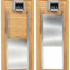 IDMarket Porte automatique pour poulailler en aluminium* Accessoires Animaux|Accessoires Poulailler