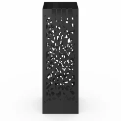 IDMarket Porte parapluie carré en acier noir 45 cm* Rangement Et Accessoires|Décoration Et Accessoires