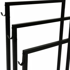 IDMarket Porte serviettes design industriel en métal noir* Collection Industrielle|Accessoires Salle De Bain