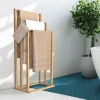 IDMarket Porte serviettes en bambou 3 niveaux* Collection Bambou|Accessoires Salle De Bain